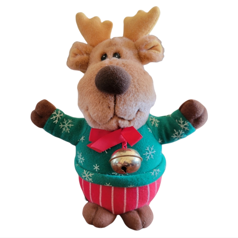 Vtg 1995 Avon Noise Activated Vibrating Musical Rudolph The Red Nose Reindeer